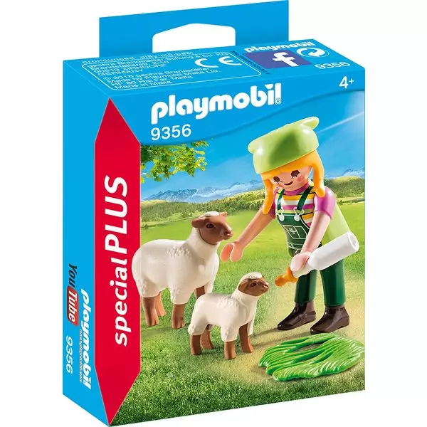 Playmobil: Figurină fermieră cu oiţe - 9356