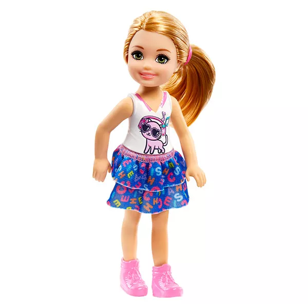 Barbie Chelsea Club: szőke hajú Chelsea cicás trikóban - CSOMAGOLÁSSÉRÜLT