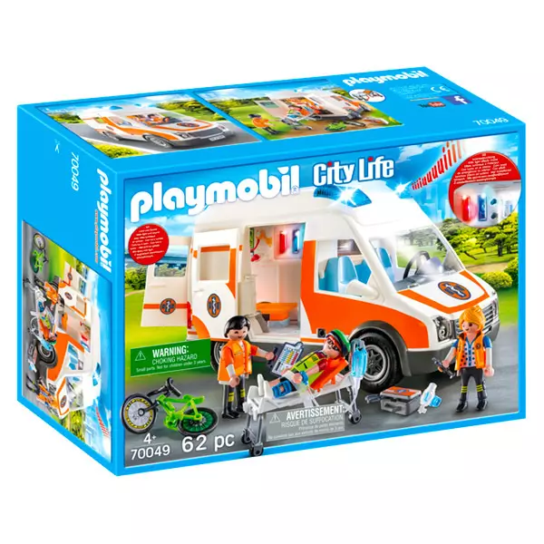 Playmobil: Ambulanța cu lumină și sunet - 70049