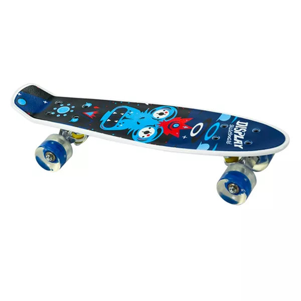 Skateboard cu model roţi cu lumini - albastru, cm