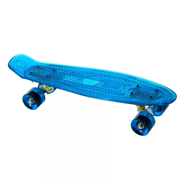 Skateboard cu lumini - albastru, 56 cm