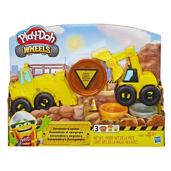 Play-Doh: Wheels - Set plastilină Excavator şi încărcător frontal