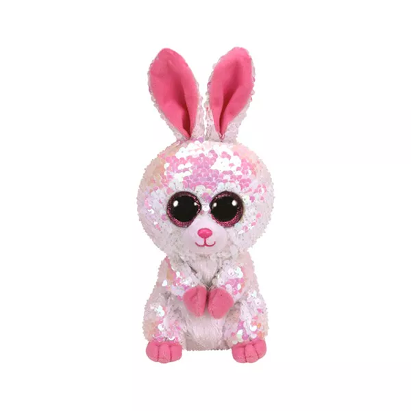 TY Beanie Boos: Bonnie figurină iepure de pluş cu paiete - 15 cm