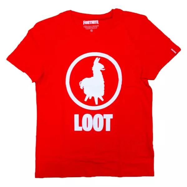 Fortnite: Lámás férfi póló loot felirattal - XXL méret, narancssárga