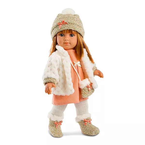 LLorens: Elena baba szőrmés kabátban - 35 cm 