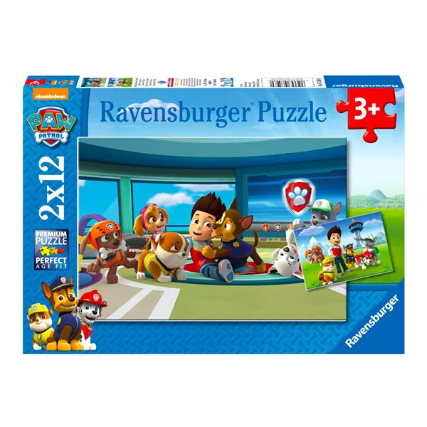 Ravensburger: Paw Patrol puzzle cu 2 x 12 piese