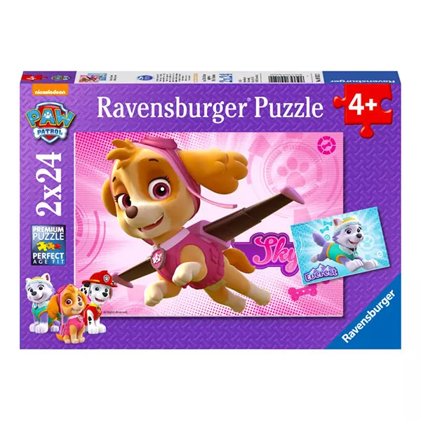 Ravensburger: Paw Patrol puzzle cu 2 x 24 piese