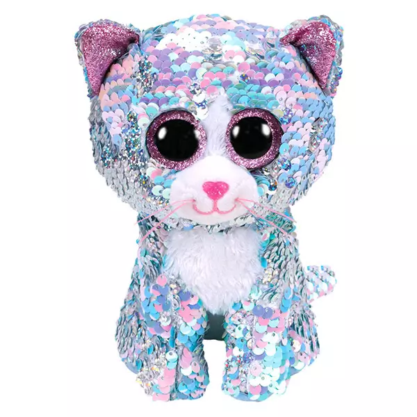 TY Flippables: Whimsy figurină pisică cu paiete - 15 cm