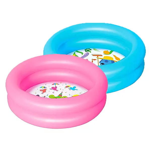 Bestway: piscină gonflabilă cu 2 inele pentru bebeluşi - diferite culori 61 x 15 cm