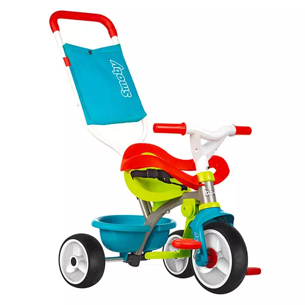 Smoby: Be Move Confort tricicletă cu mâner pentru părinţi - albastru