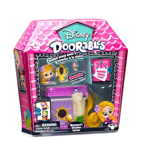 Doorables: csillogó szemű játékfigura közepes játékszett - Aranyhaj kreatív szobája