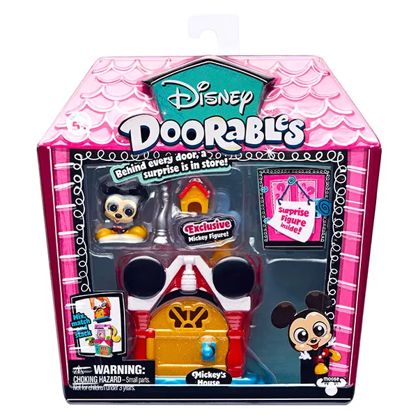 Doorables: csillogó szemű játékfigura közepes játékszett - Mikiegér háza