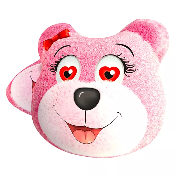 Ursuleţ pernă siluetă - roz, 33 cm