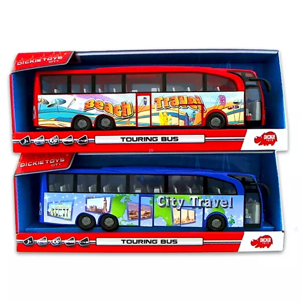 Dickie: Touring busz - többféle, 30 cm - CSOMAGOLÁSSÉRÜLT