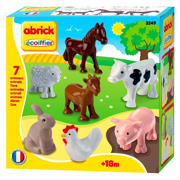 Abrick: Animale pe fermă - set cu 7 buc.