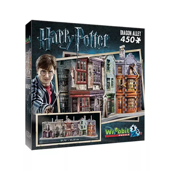 Harry Potter: Diagon Alley - puzzle 3D cu 450 piese