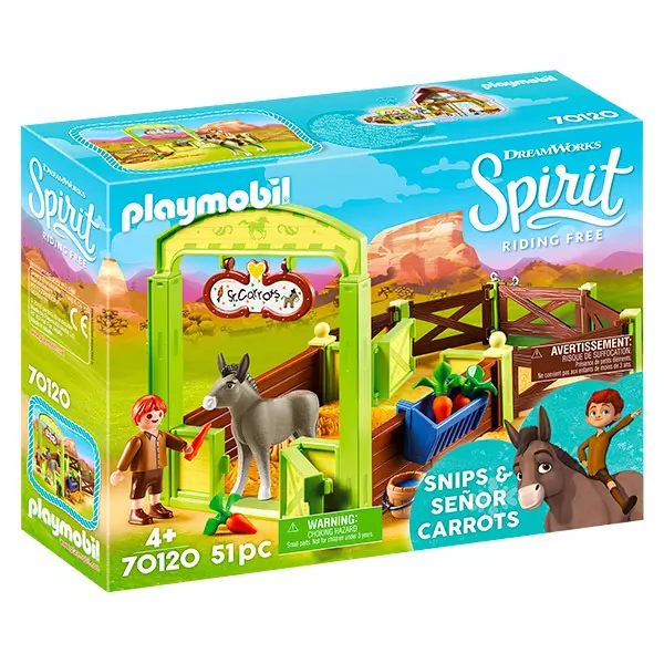Playmobil Spirit: Grajd şi copil cu morcovi - 70120