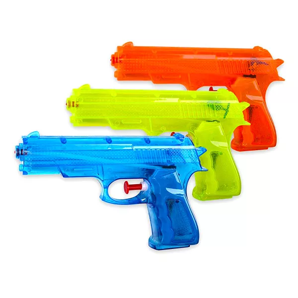 Pistol cu apă din plastic - 16 cm, diferite culori