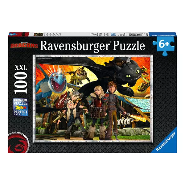 Ravensburger: Cum să-ţi dresezi dragonul 3 - puzzle XXL cu 100 piese