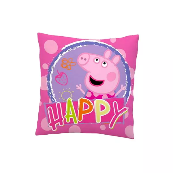 Peppa Pig: pernă decorativă - 35 x 35 cm, roz