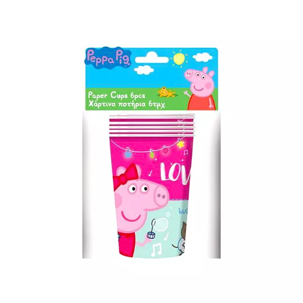 Peppa Pig: 6 buc. pahare carton