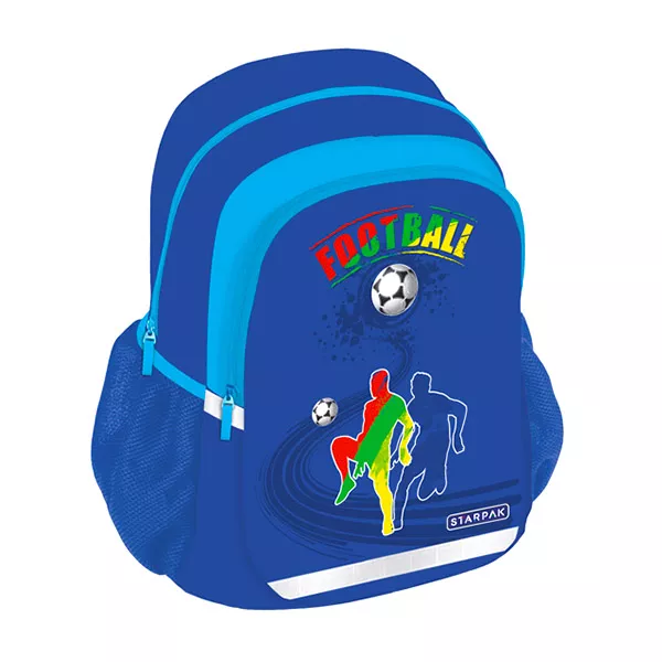 Football feliratos hátizsák - kék
