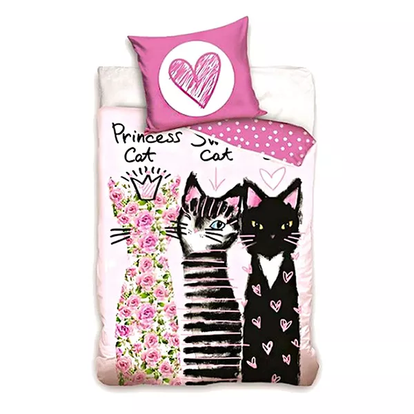 Model Princess Cat lenjerie de pat cu 2 piese 
