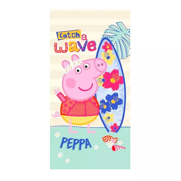 Peppa Pig: Prinde valul - prosop 70 x 140 cm