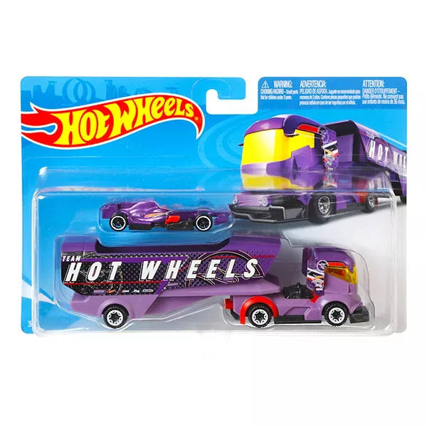 Hot Wheels City: Big Rig Heat autószállító kamion versenyautóval