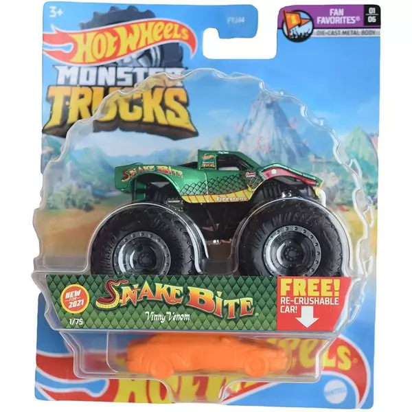 Hot Wheels Monster Trucks: Mașinuța Snake Bite