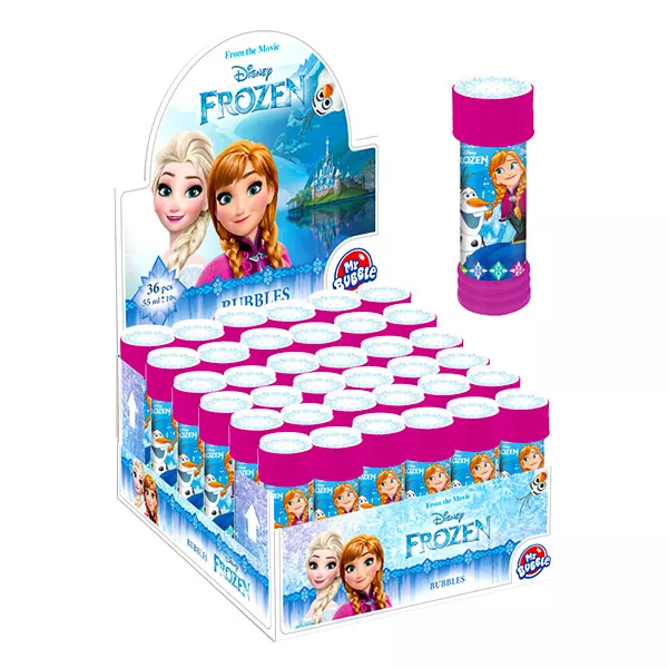 Disney hercegnők: Jégvarázs buborékfújó - 55 ml, lila