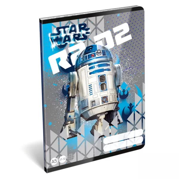 Star Wars: R2D2 mintás négyzetrácsos füzet - A5, 27-32