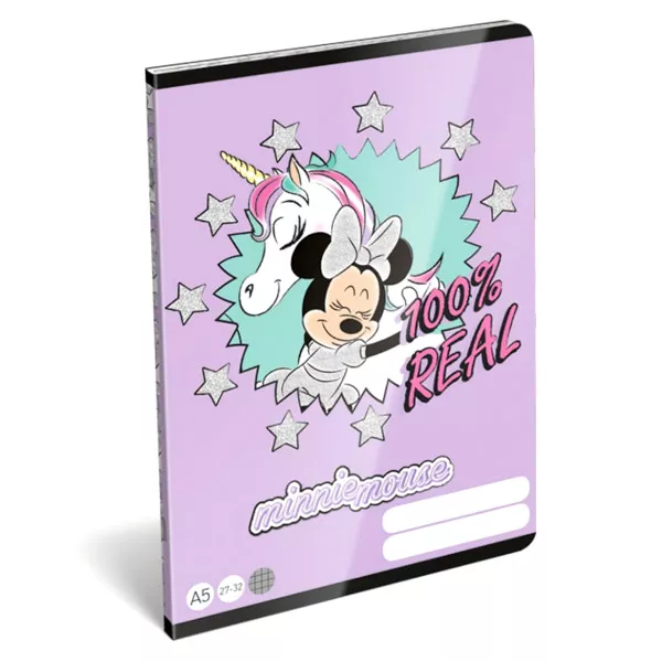 Minnie Mouse - model Unicorn: caiet cu pătrăţele - A5, 27-32