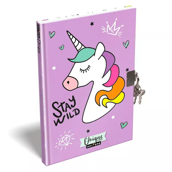 Lollipop model Unicorn: jurnal cu copertă cartonată - A5