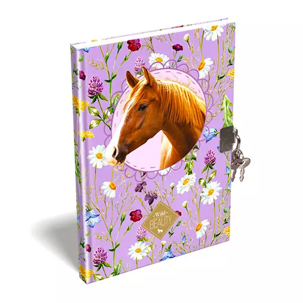 Wild Beauty model cal: jurnal cu copertă cartonată - A5, maro