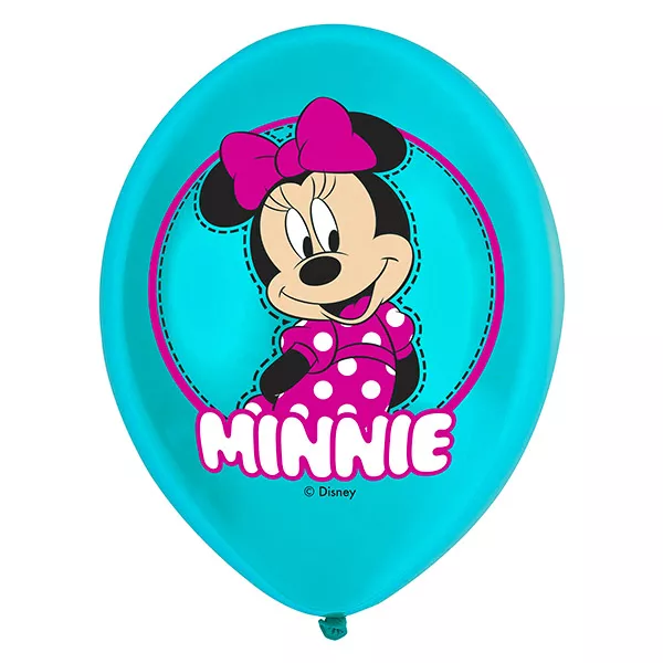 Minnie egér: léggömb - 6 darabos - türkizkék