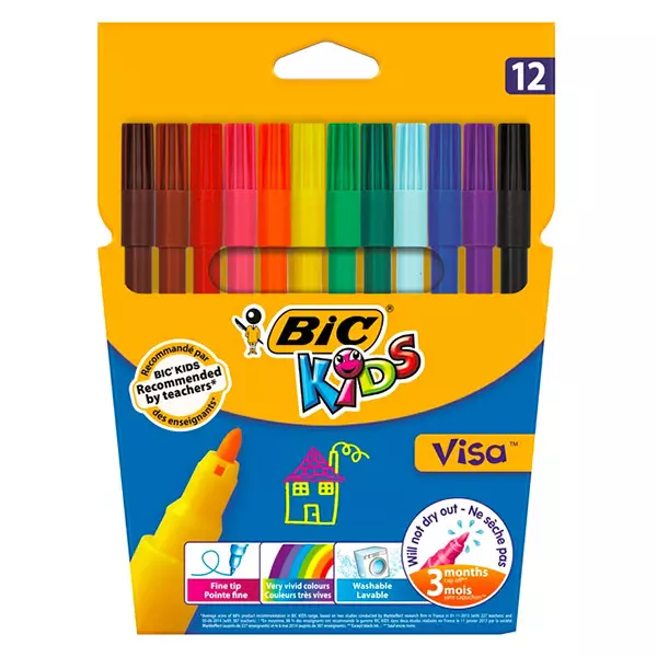 BIC Kids: set markere - 12 buc.