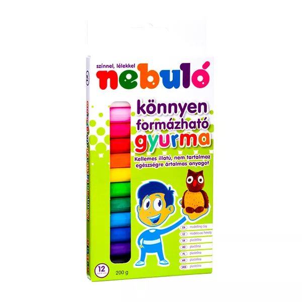 Nebuló: 12 darabos színes gyurma - 200 g 