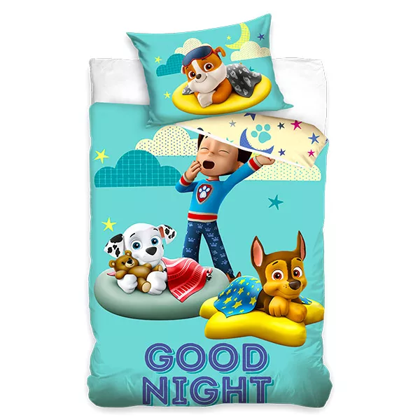 Paw Patrol: Good Night lenjerie de pat cu 2 piese pentru copii