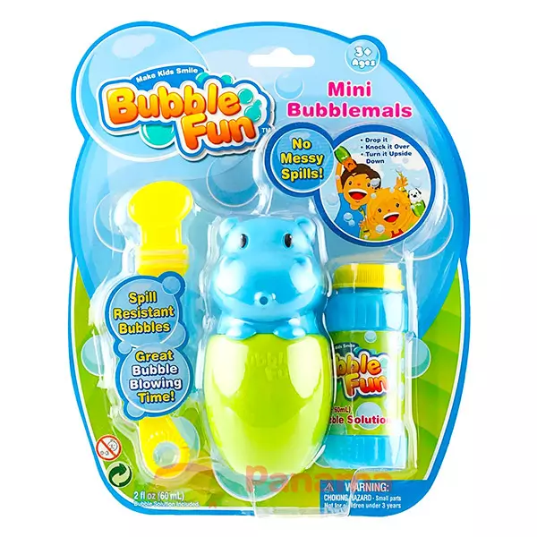 Bubble Fun: Mini állatos buborékfújó - 60 ml, többféle