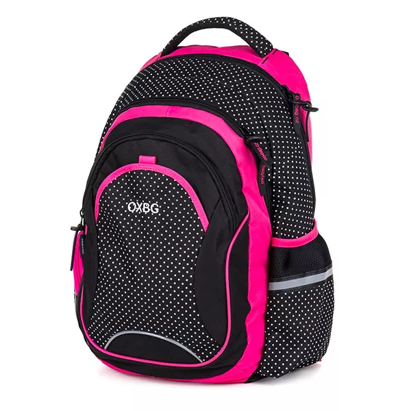 Oxy pöttyös hátizsák - rózsaszín-fekete