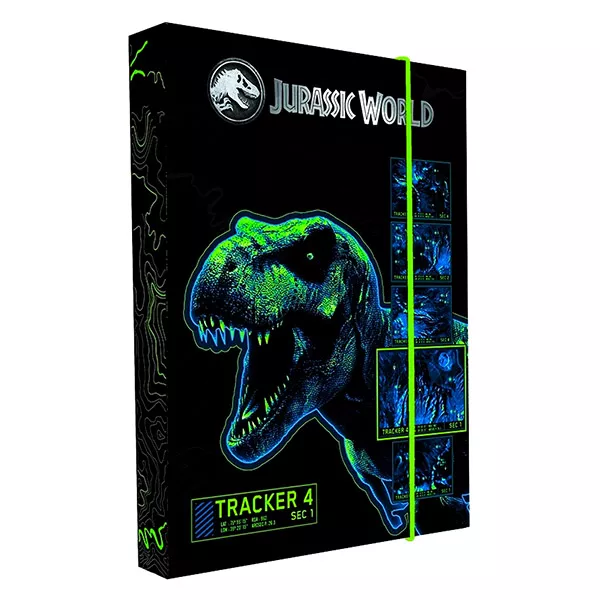 Jurassic World: füzetbox - A4, fekete