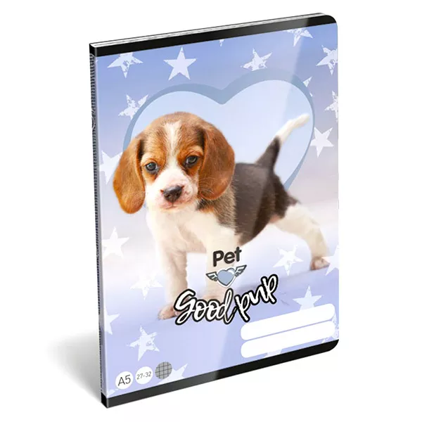 Pet kutya mintás négyzetrácsos füzet - A5, 27-32