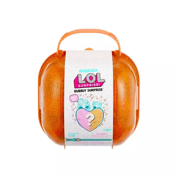 L.O.L Surprise: Bubbly meglepetés csomag bőröndben - narancssárga 