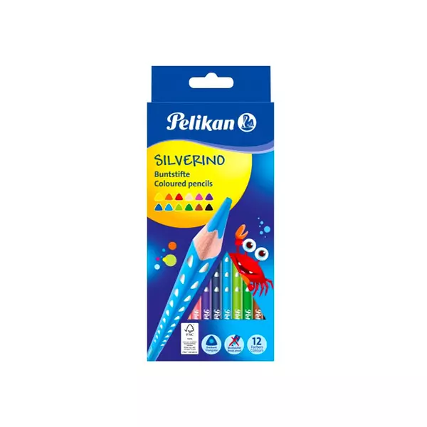 Pelikan: Silverino confezione 12 matite colorate
