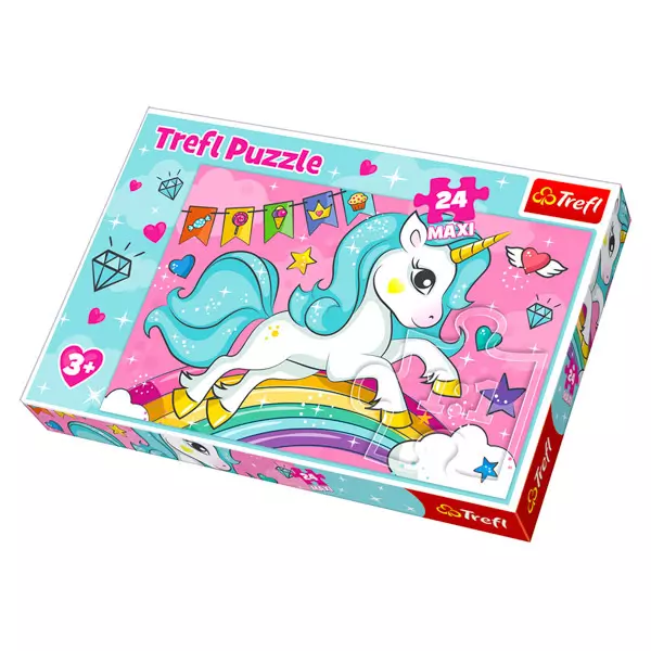 Trefl: Unicorn drăguţ - puzzle maxi cu 24 piese