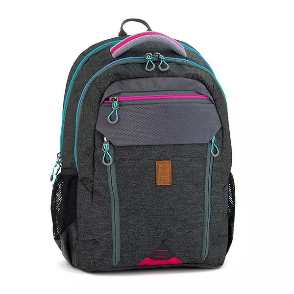 Ars Una ergonomikus hátizsák - szürke-kék-pink