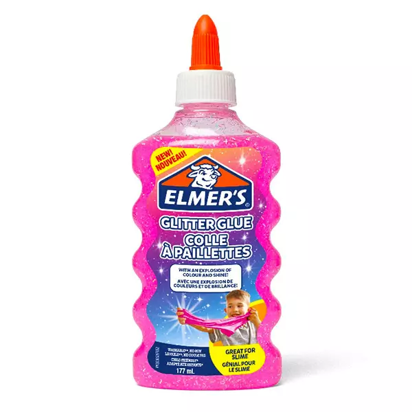 Elmer's: Glitteres ragasztó - 177 ml, rózsaszín
