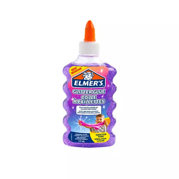 Elmer's: Glitteres ragasztó - 177 ml, lila