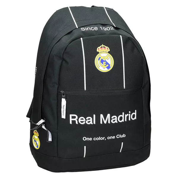 Real Madrid: lekerekített hátizsák - fekete 